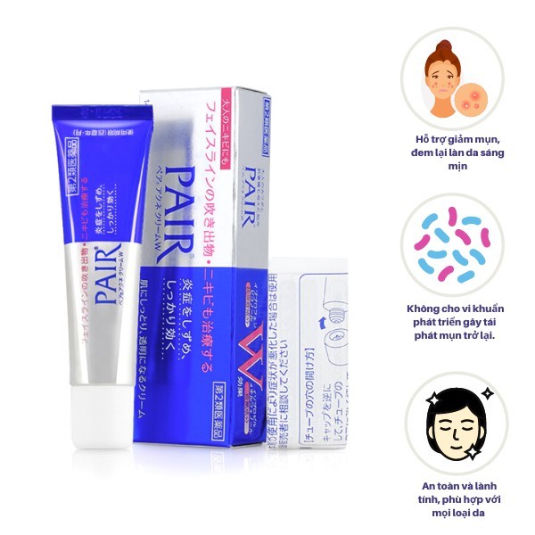 Kem Trị Mụn Pair Acne W Cream Nhật Bản 24g