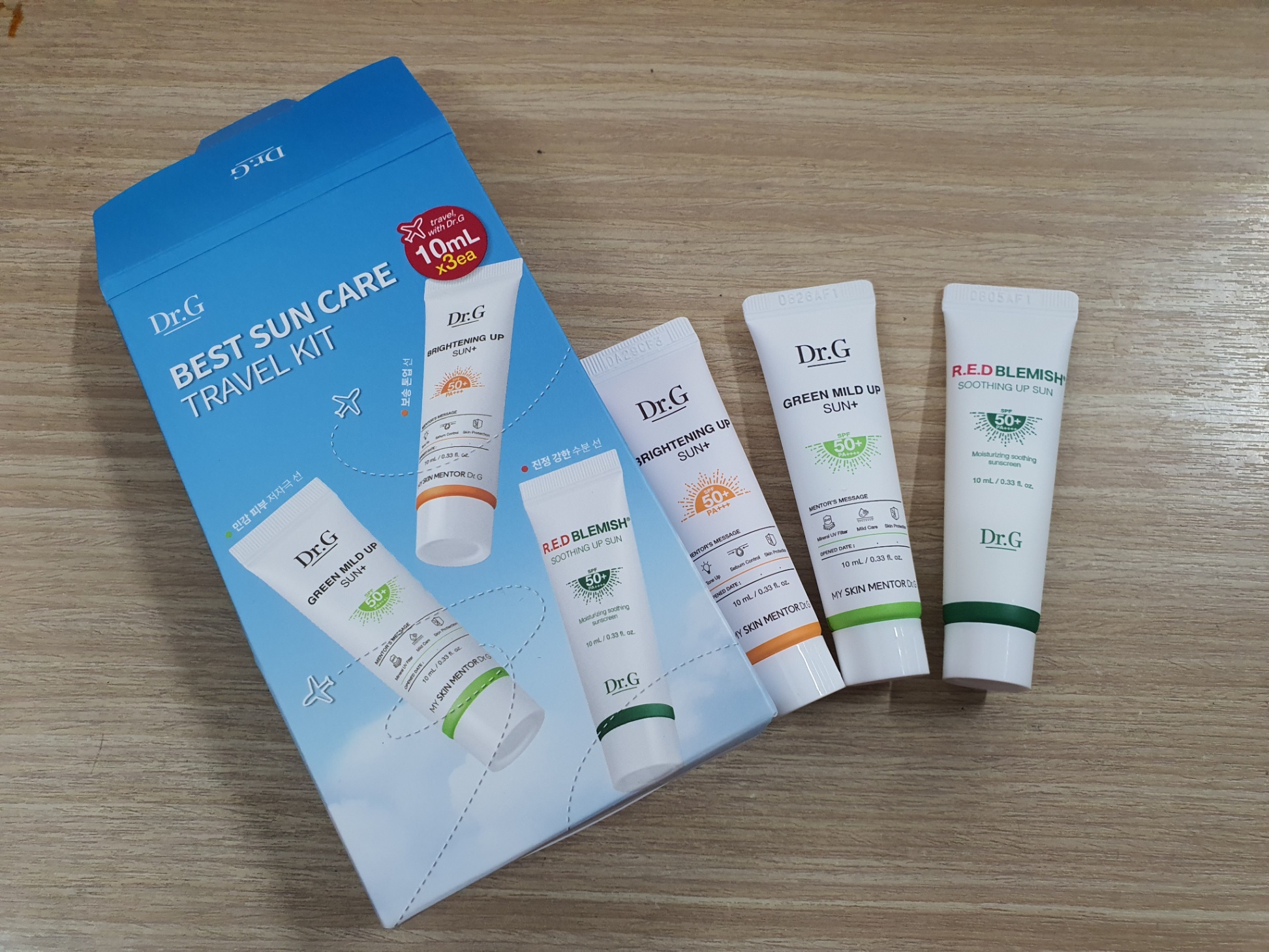 Set kem chống nắng DR.G Best Sun Care Travel Kit (10ml *3)