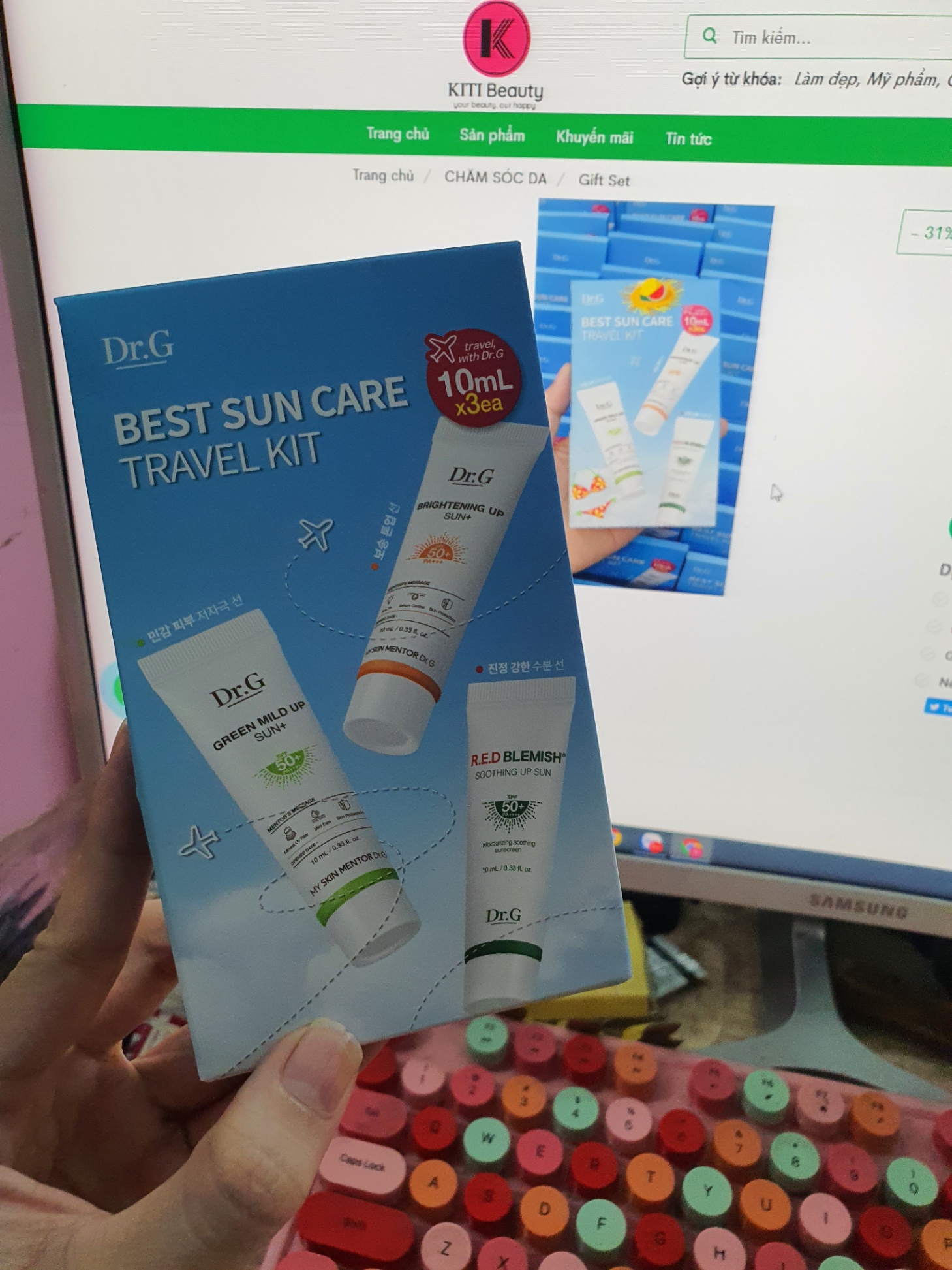 Set kem chống nắng DR.G Best Sun Care Travel Kit (10ml *3)