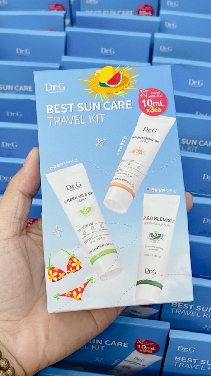 Set kem chống nắng DR.G Best Sun Care Travel Kit (10ml *3)