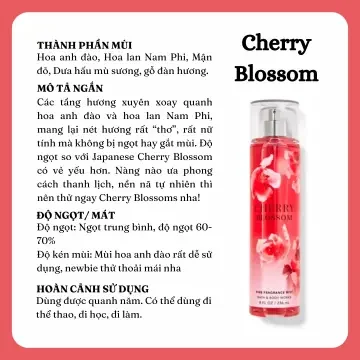 Xịt Thơm Toàn Thân Bath & Body Works Japanese Cherry Blossom 236ML