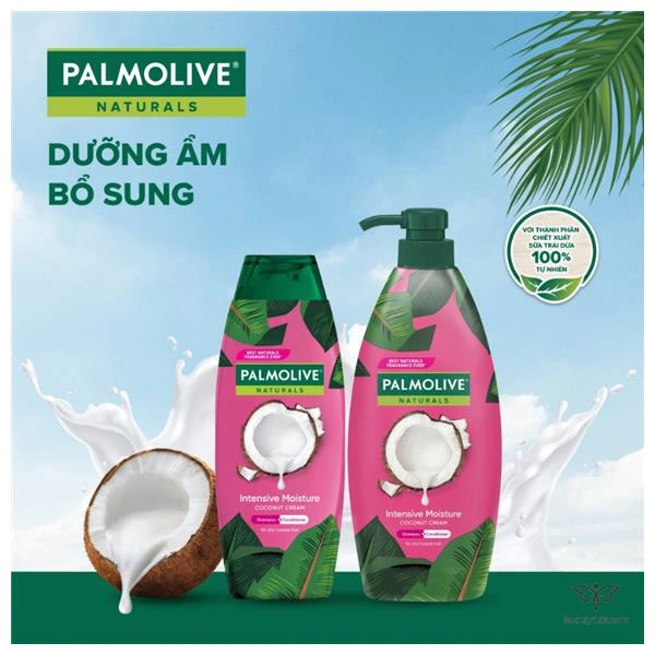 Dầu gội có dầu xả Palmolive thiên nhiên suôn mượt dưỡng ẩm chai 600ml