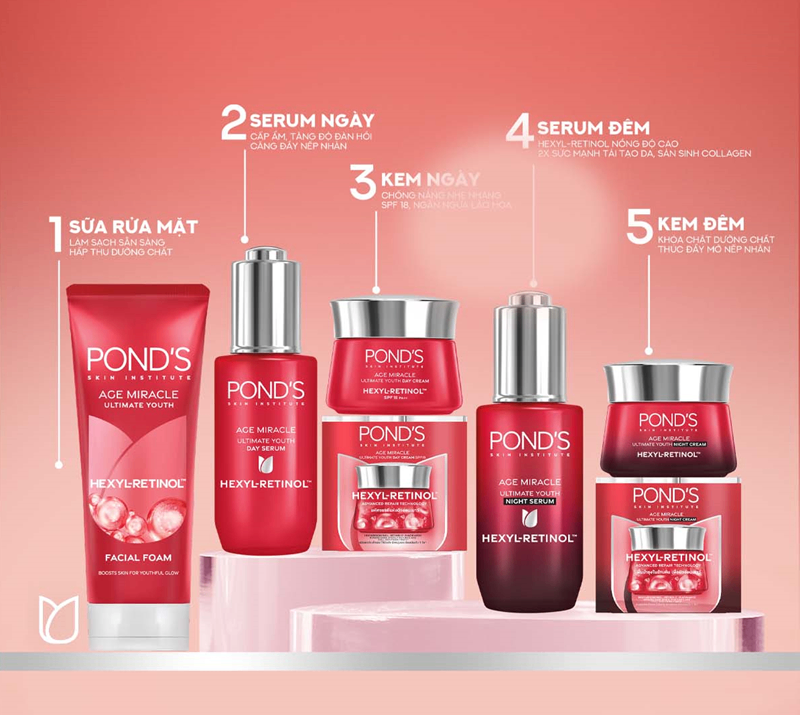 Kem dưỡng ngày đêm Pond's Age Miracle mờ đốm nâu và nếp nhăn với 50X Hexyl-Retinol 45G