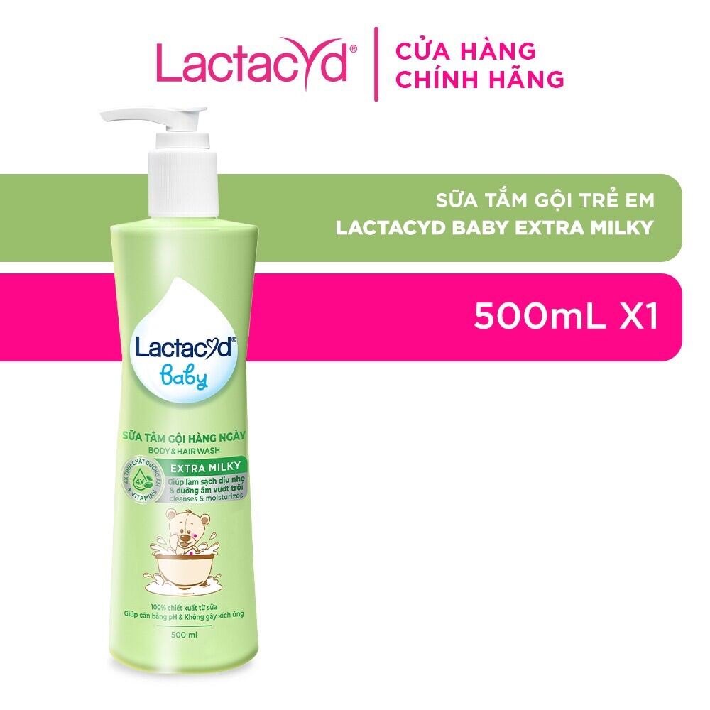 Sữa Tắm Gội Trẻ Em Lactacyd Milky For Baby 500ml