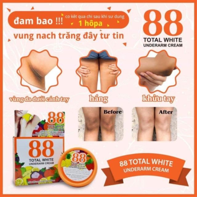 Kem trị thâm nách 88 Total White Underarm Cream 35g