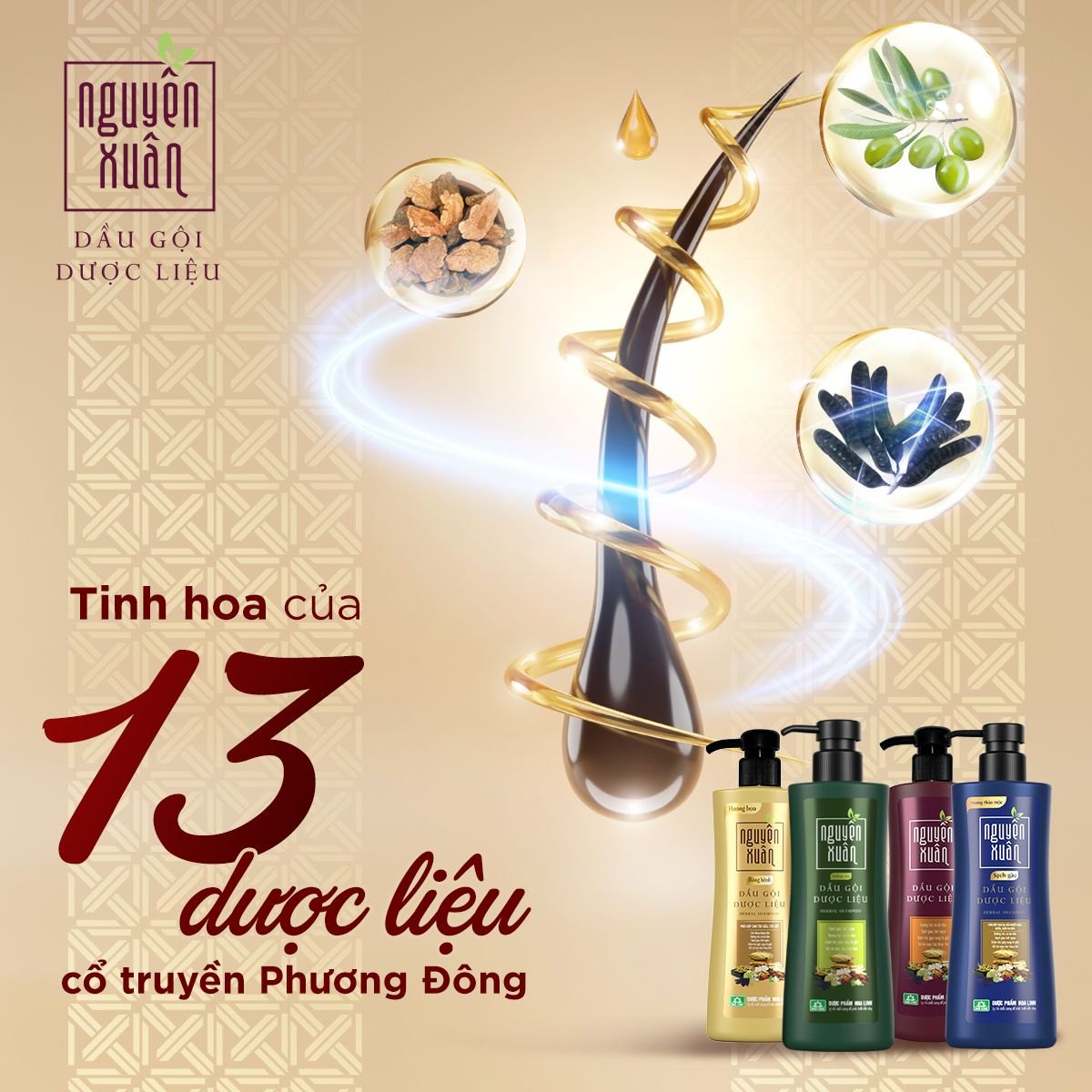 Dầu Gội Dược Liệu NGUYÊN XUÂN 450ml