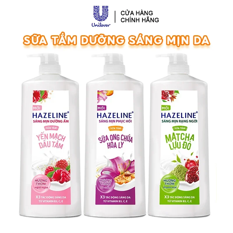 Sữa Tắm Hazeline Giúp Làm Sáng Mịn Da & Dưỡng Ẩm Từ Thiên Nhiên 1Kg