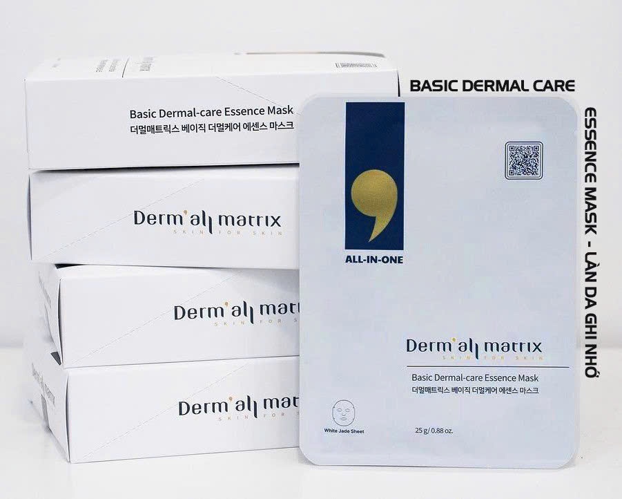 Derm all Matrix Basic Dermal Care Essence Mask 25g (hộp 10 miếng)