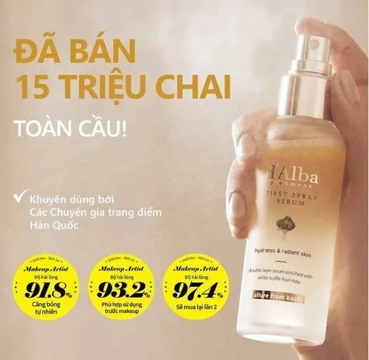 Tinh chất xịt dưỡng d’Alba White Truffle Prime Intensive Serum 150ml