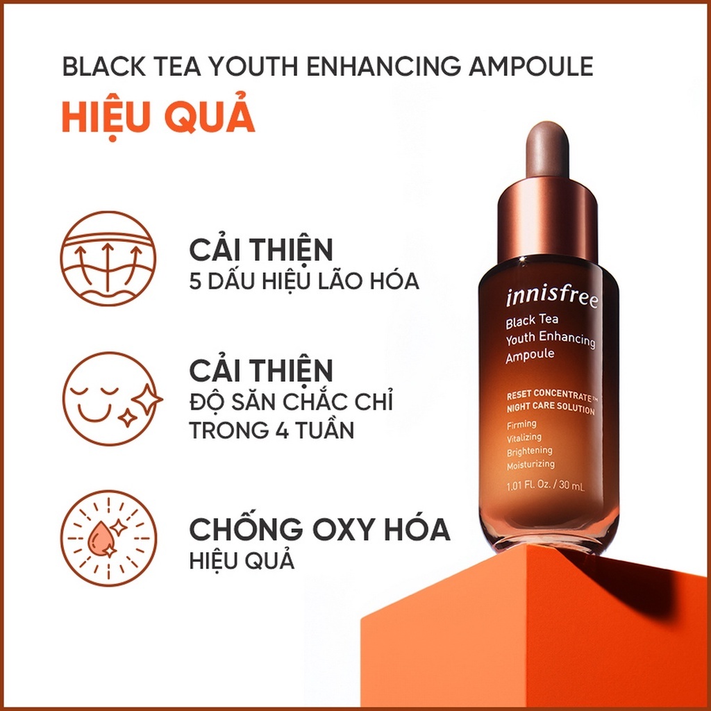 Tinh chất chống lão hóa Innisfree Black Tea Youth Enhancing Ampoule 7ml