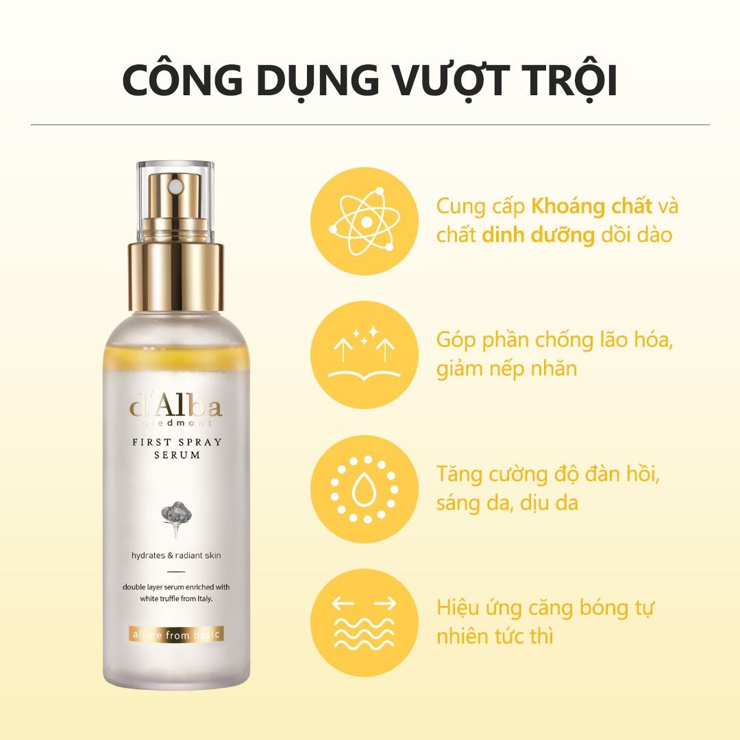 Tinh chất xịt dưỡng d’Alba White Truffle Prime Intensive Serum 150ml