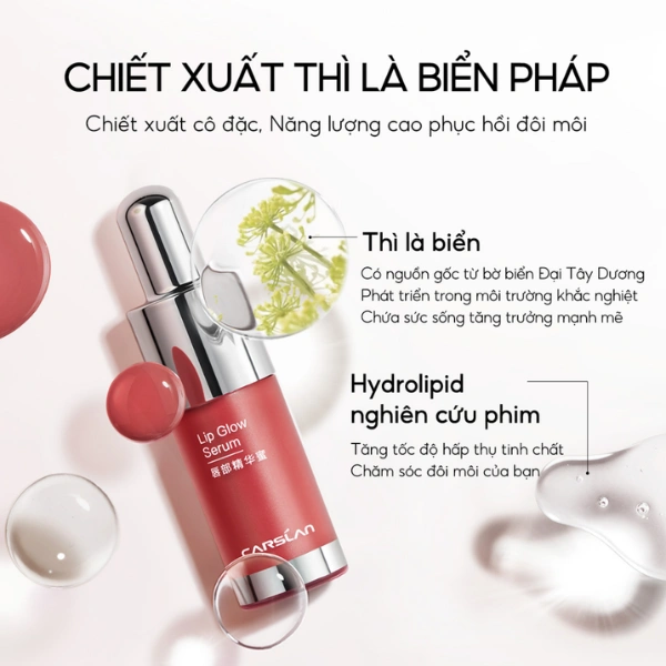 Son Tint Serum Carslan Dưỡng Ẩm, Dưỡng Môi, Giảm Nếp Nhăn 1g Mini