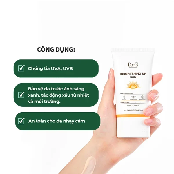 Kem Chống Nắng Dr.G Nâng Tông Brightening Up Sun+ SPF50+ PA+++ 50ml