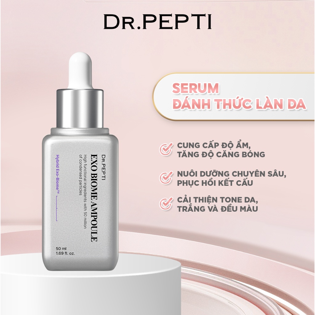 Tinh Chất Dr.Pepti Ngừa Lão Hóa, Căng Mịn Da 50ml Exo Biome Ampoule