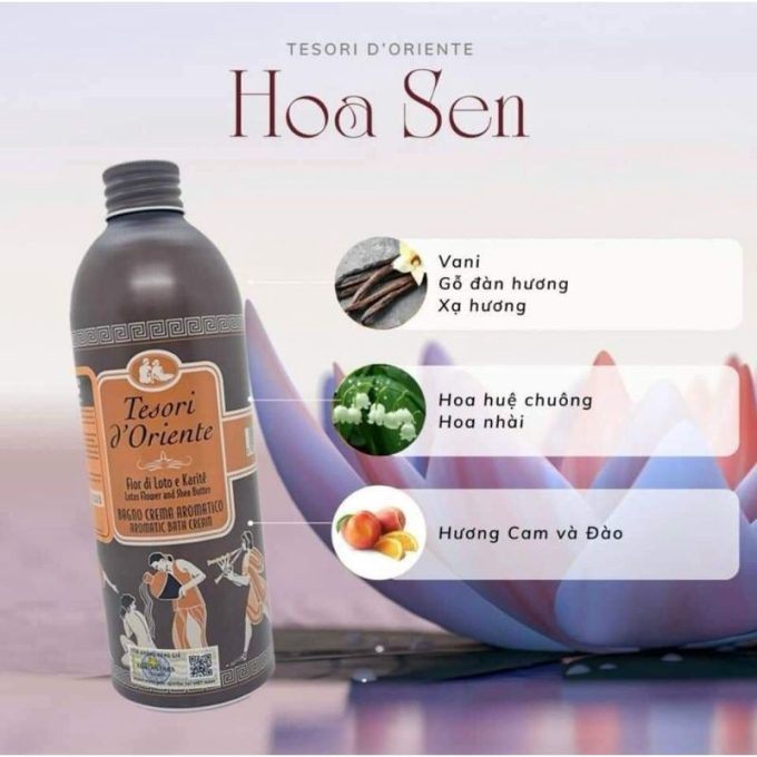 Sữa tắm xích hương nước hoa Tesori D' Oriente 500ml