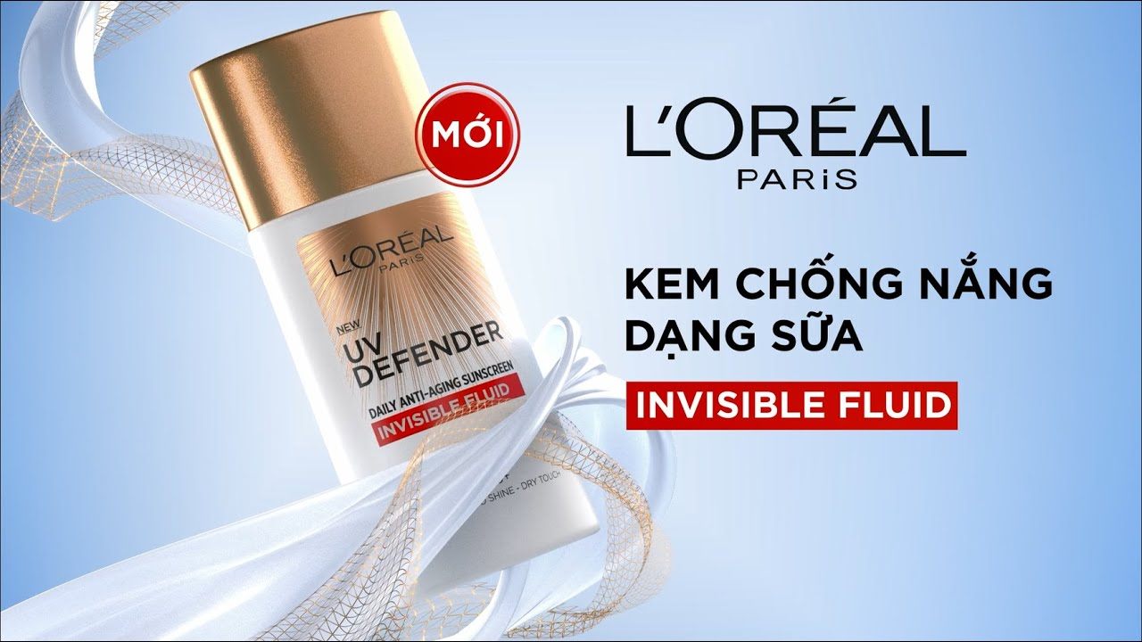 Kem Chống Nắng L'oreal Mỏng Nhẹ Invisible Fluid Đỏ 50ml