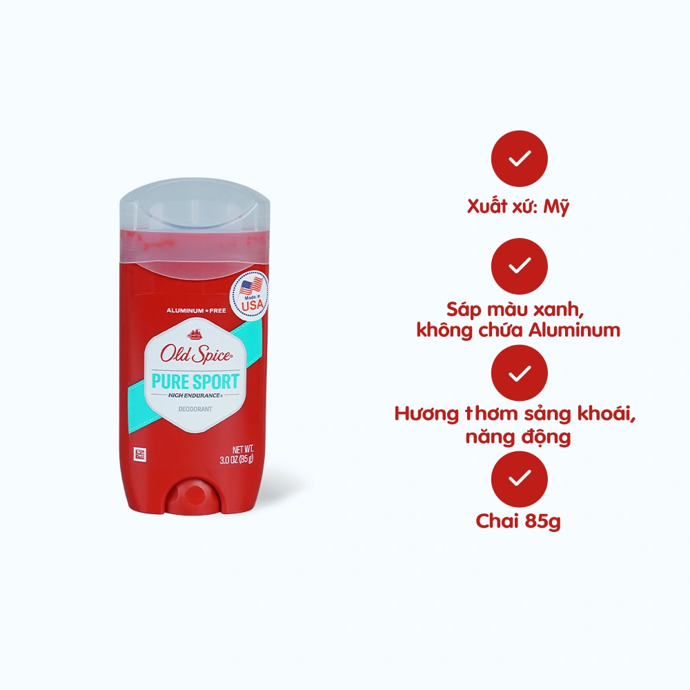 Sáp Khử Mùi Cho Nam OLD SPICE PURE SPORT (85g)