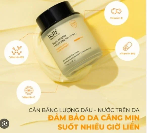 Mặt Nạ Ngủ Dưỡng Sáng Da Belif Super Knight Multi Vitamin Mask 75ml