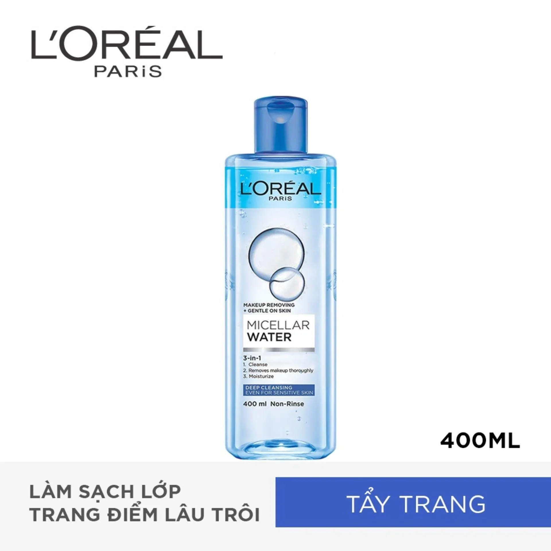 Nước Tẩy Trang L'Oreal Làm Sạch Sâu Trang Điểm 400ml [xanh dầu]