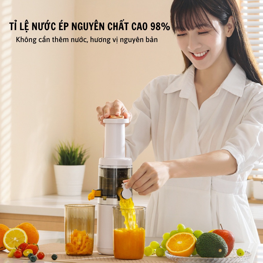 Máy Ép Chậm Mini Ceool, Máy Ép Trái Cây Rau Củ Quả, Kiệt Bã, Nhỏ Gọn Tiện Lợi