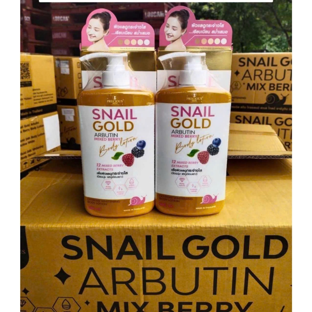 Sữa Dưỡng Thể Trắng Da Snail Gold Arbutin Mix Berry 500ml