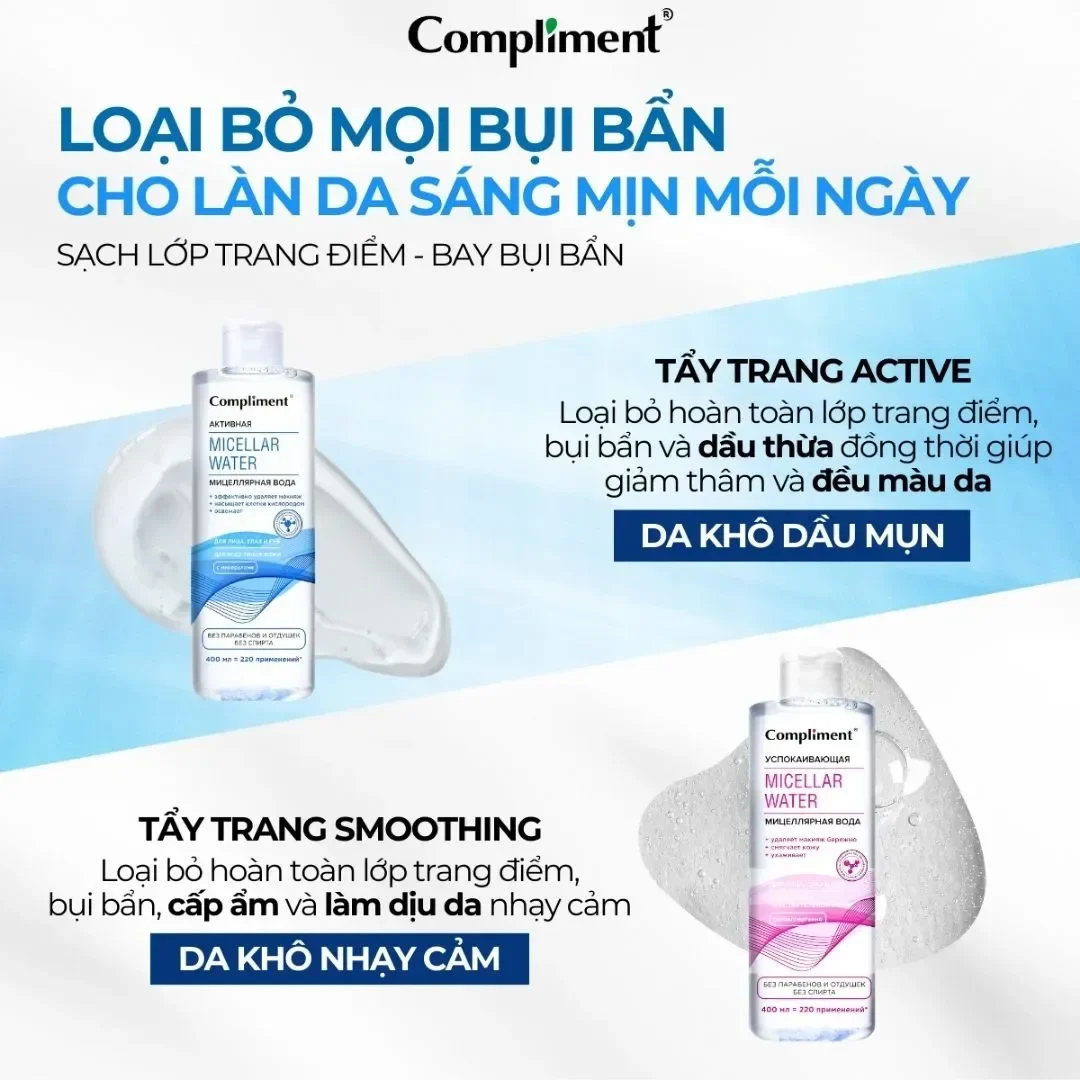 Nước Tẩy Trang Compliment Micellar Water 400ml