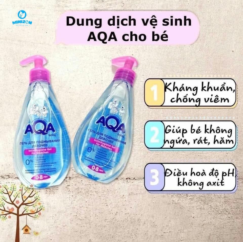 Dung dịch vệ sinh bé gái AQA baby từ 0-8 tuổi