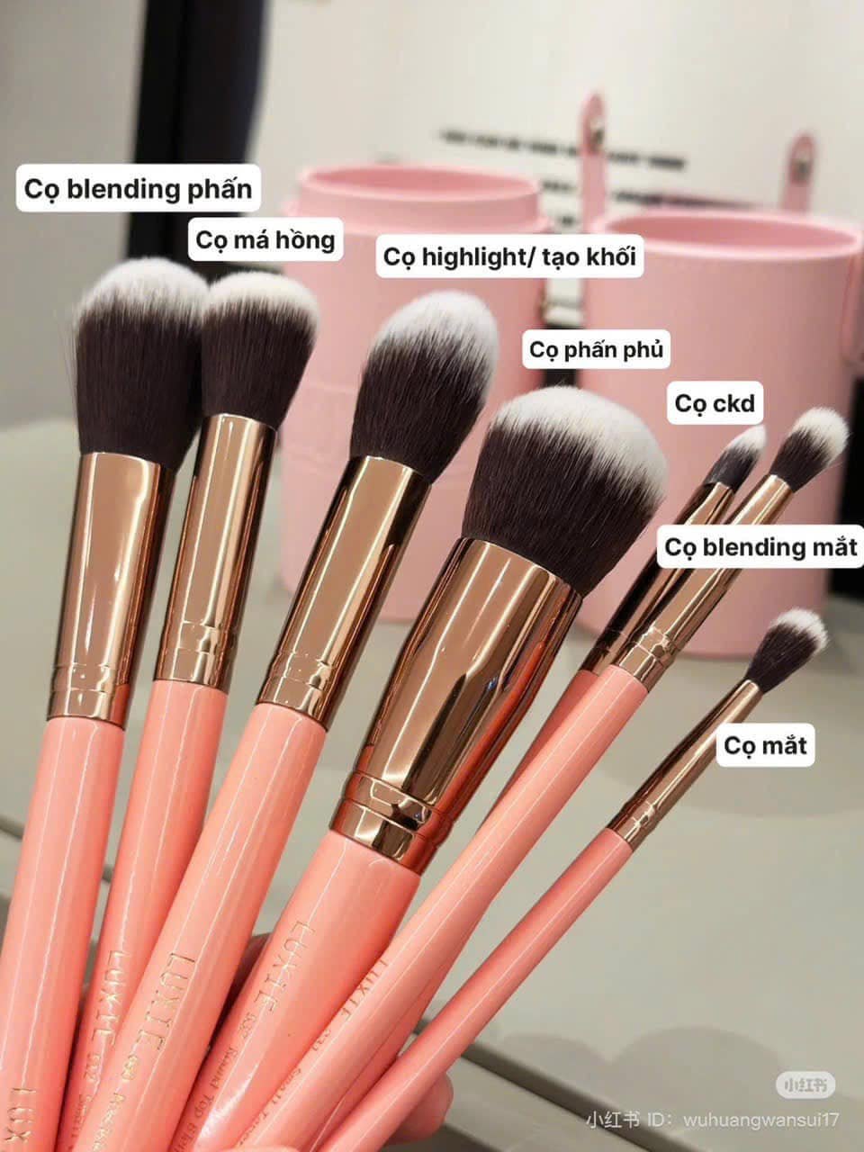 Bộ cọ trang điểm LUXIE Rose Gold Collection