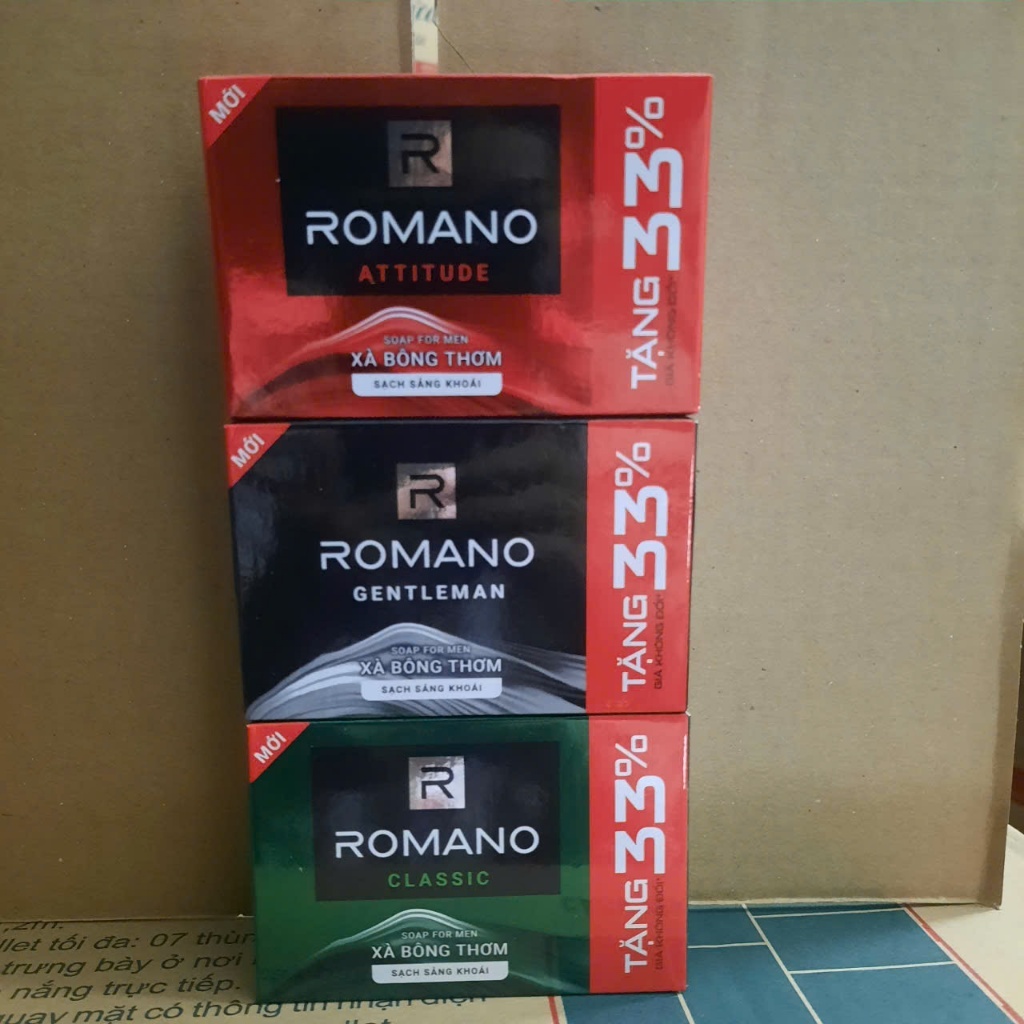 Xà Bông Cục Romano Classic Soap 90g TẶNG 33%