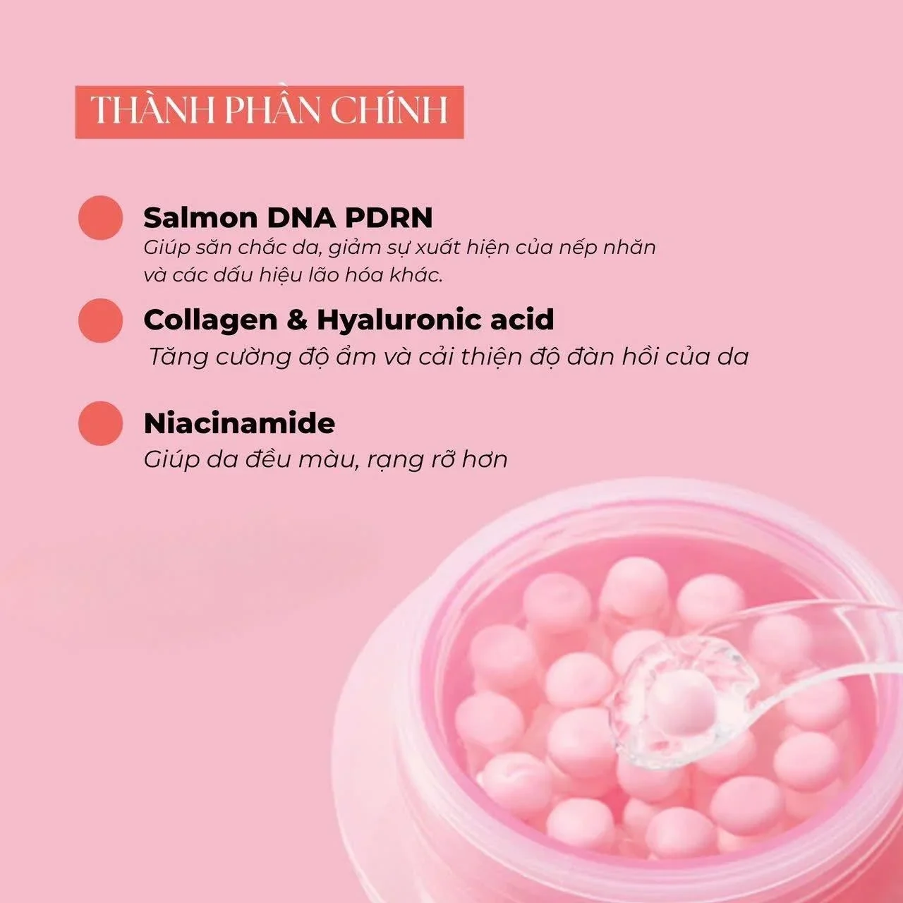 Kem dưỡng viên nang căng bóng da Medicube PDRN Pink Collagen Capsule Cream 55ml