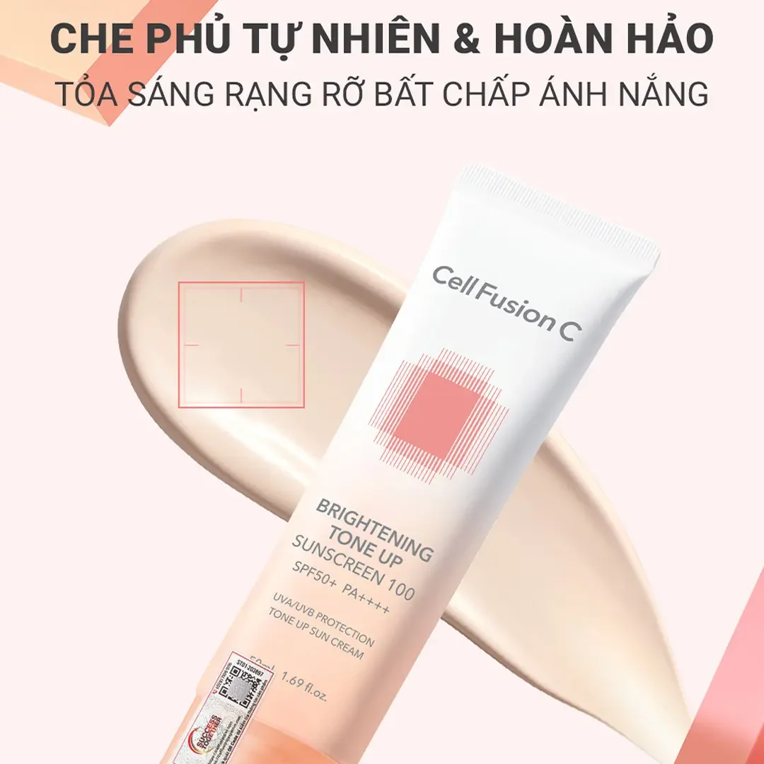 KEM CHỐNG NẮNG CELL FUSION C BRIGHTENING TONE UP SUNCREEN 100 SPF50+ (CAM) - 2025 MỚI