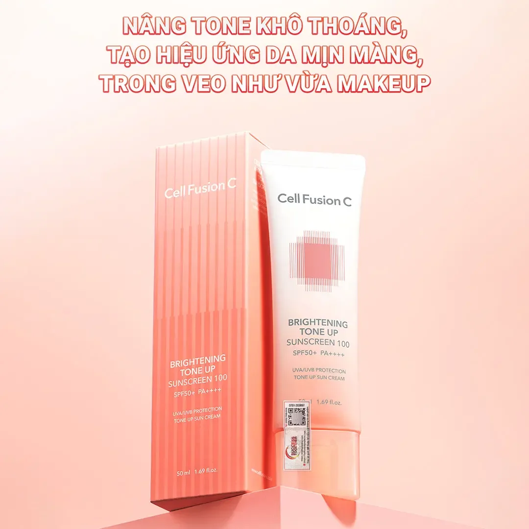 KEM CHỐNG NẮNG CELL FUSION C BRIGHTENING TONE UP SUNCREEN 100 SPF50+ (CAM) - 2025 MỚI