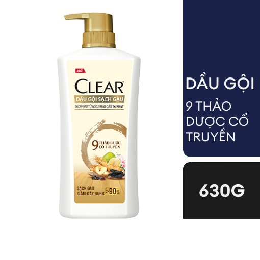 Dầu Gội Clear Sạch Gàu Mát Lạnh Bạc Hà/ Thảo Dược 630g