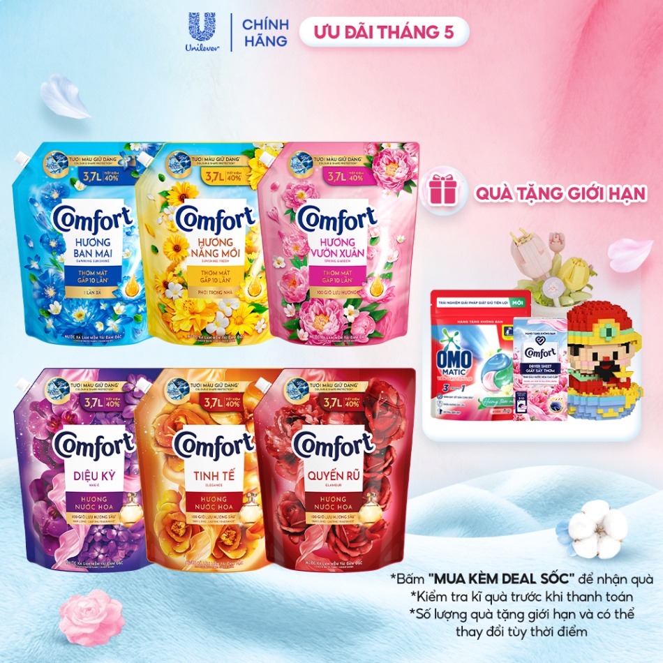Nước xả vải COMFORT trắng 3.6 lít (túi)