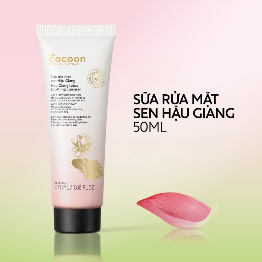 COCOON sữa rửa mặt chiết xuất SEN HẬU GIANG 50ml