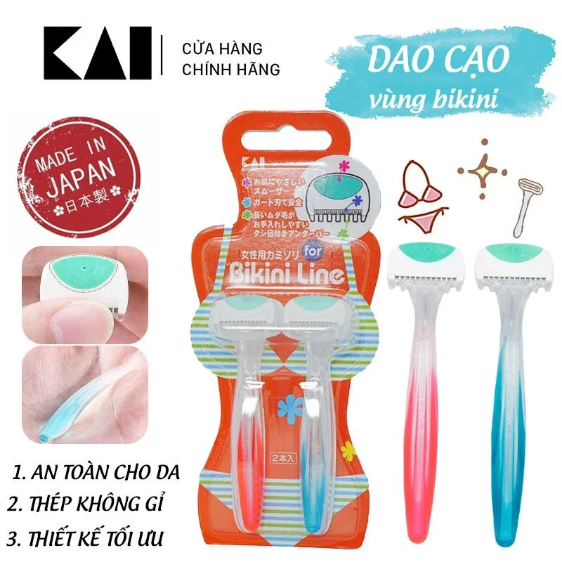 Dao Cạo Vùng Bikini KAI (Vỉ 2 Cây)