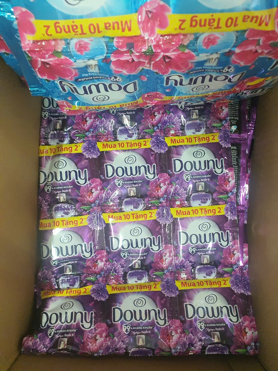 xả vải DOWNY 18ml*12 gói - dây