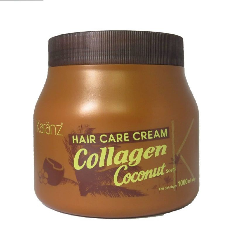 Kem Ủ Tóc Collagen Karanz Hương Dừa 1000ml Phục Hồi Chống Hư Tổn