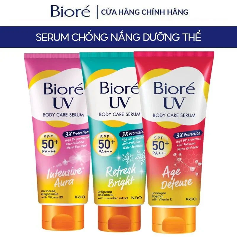 Serum chống nắng dưỡng thể kháng bụi Bioré UV SPF50+ PA+++ Kao (150ml)
