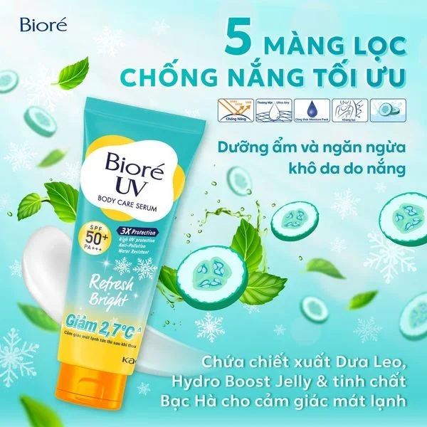 Serum chống nắng dưỡng thể kháng bụi Bioré UV SPF50+ PA+++ Kao (150ml)