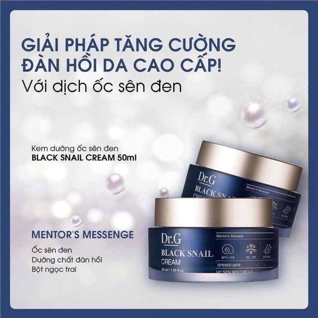 Kem Dưỡng Ốc Sên, Chống Lão Hóa DR.G Black Snail Cream 15ml