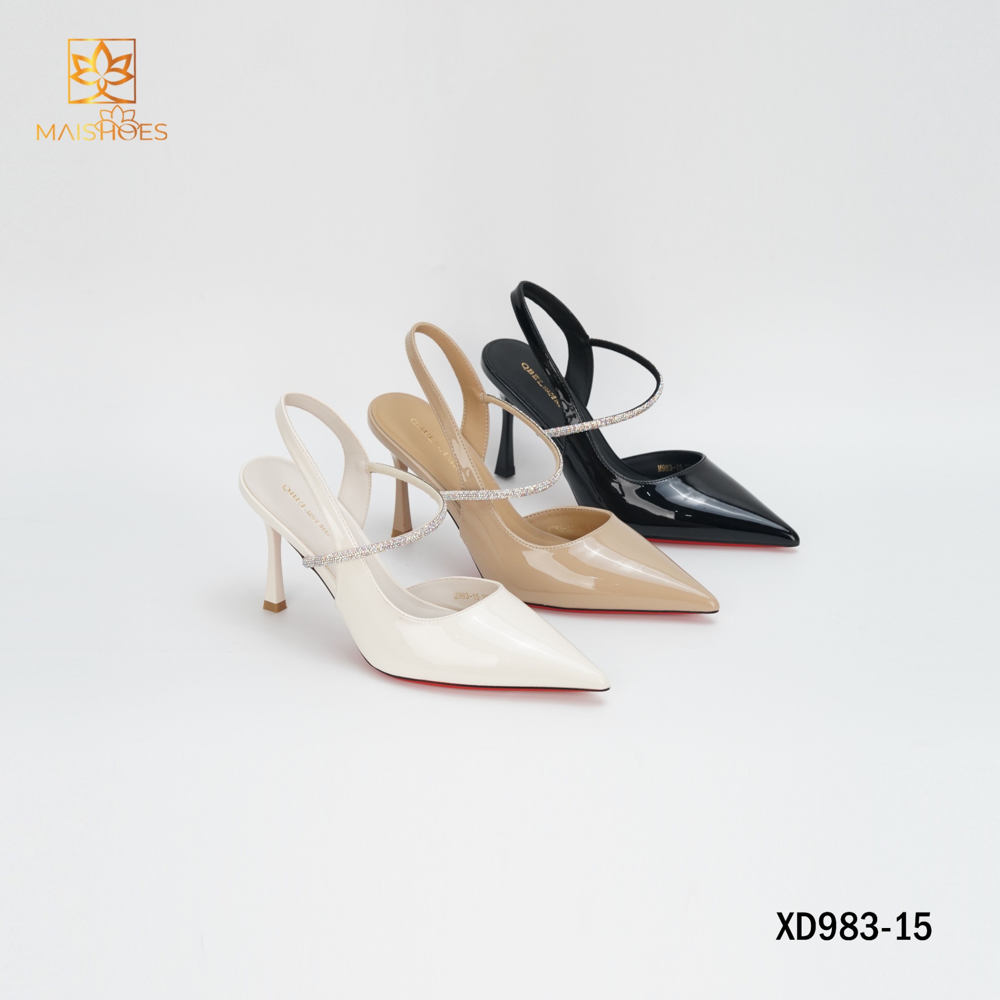 SANDAL NỮ MŨI NHỌN QUAI MẢNH SANG CHẢNH XD983-15