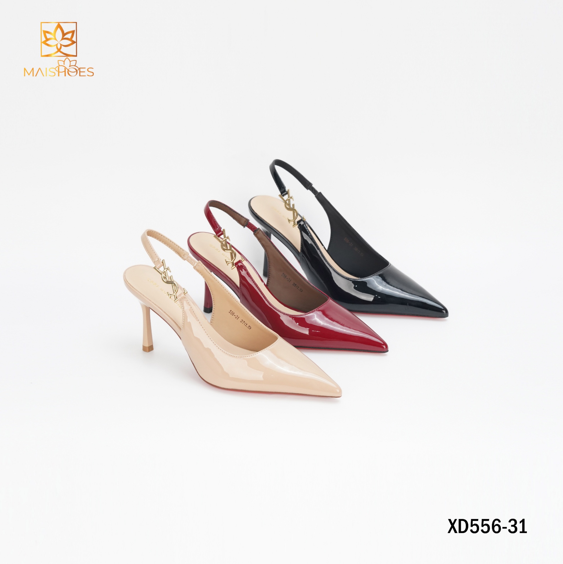 SANDAL NỮA GÓT TĂM MŨI NHỌN SANG CHẢNH XD556-31