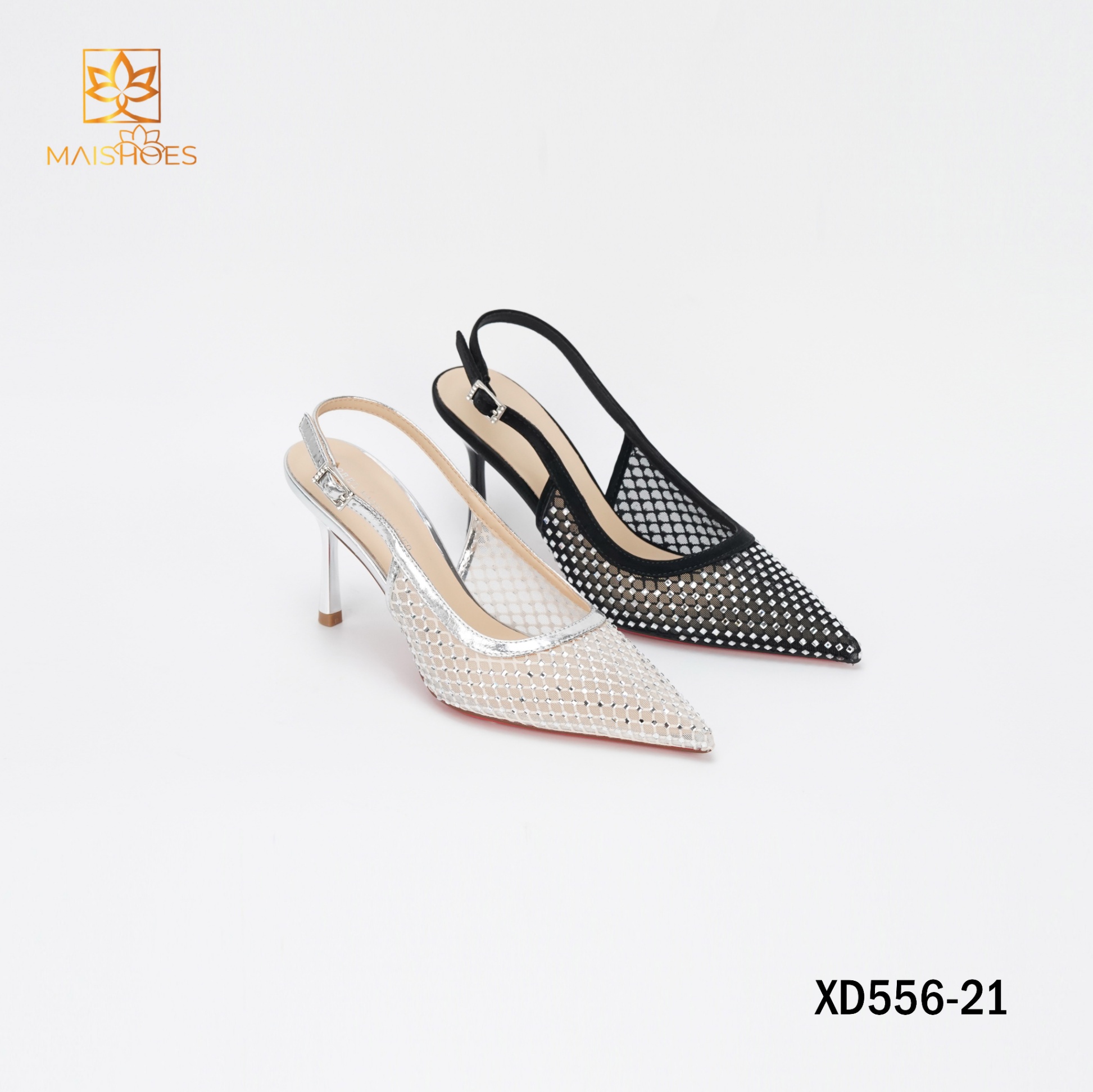 SANDAL MUIX NHỌN ĐÍNH KIM TUYẾN SANG CHẢNH XD556-21
