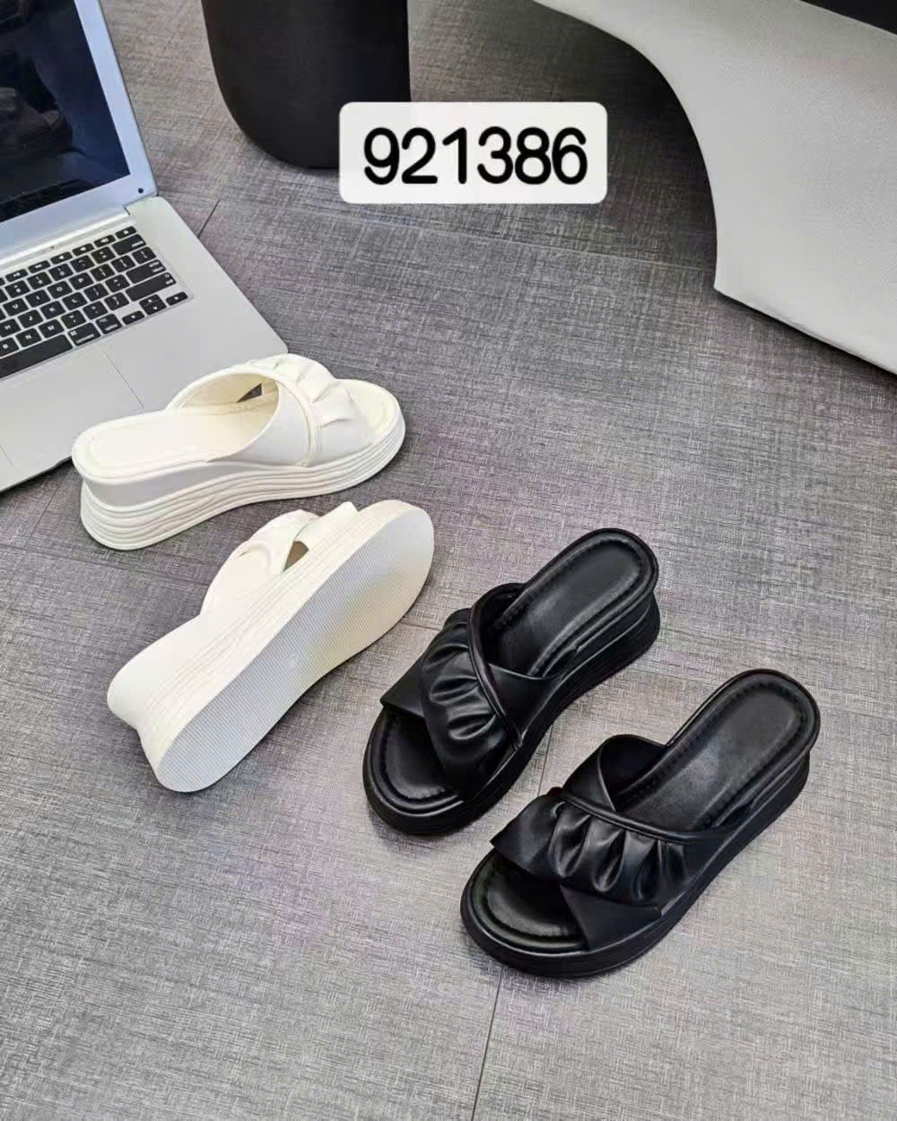DÉP LÊ NỮ QUAI DA SIMILI SIÊU XINH LE921386