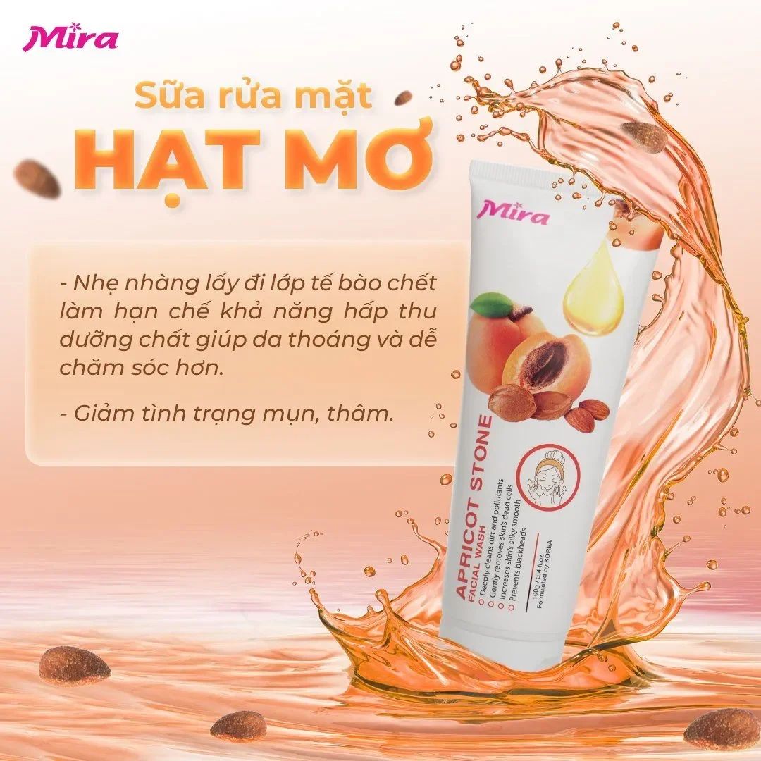 Khám Phá Sữa Rửa Mặt Hạt Mơ: Bảo Bối Làm Sạch Sâu, Mịn Da & Tươi Sáng Tự Nhiên