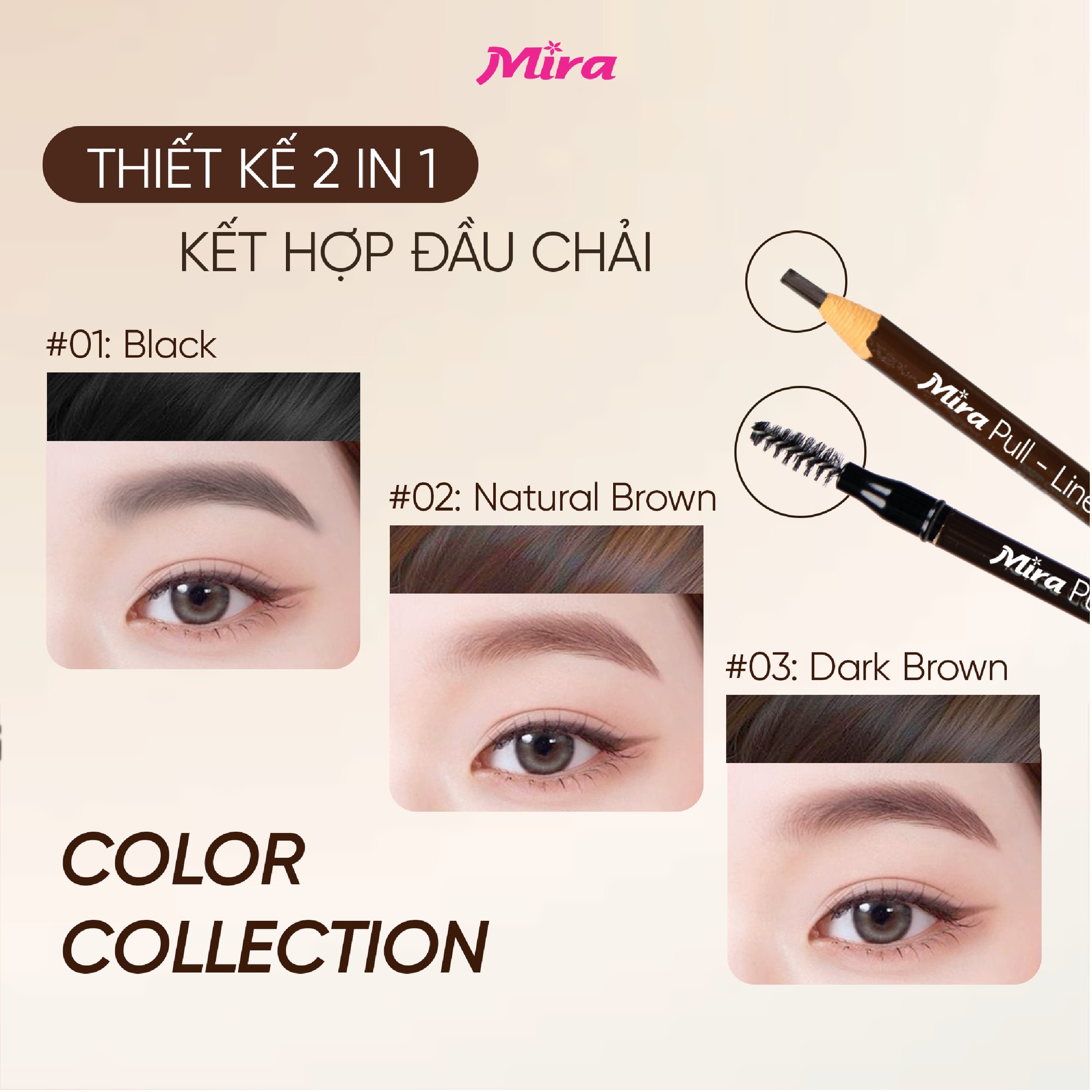 Mira Pull – Line Brow Wizard Pencil - Bí quyết cho hàng mày chuẩn nét, chuẩn thần thái