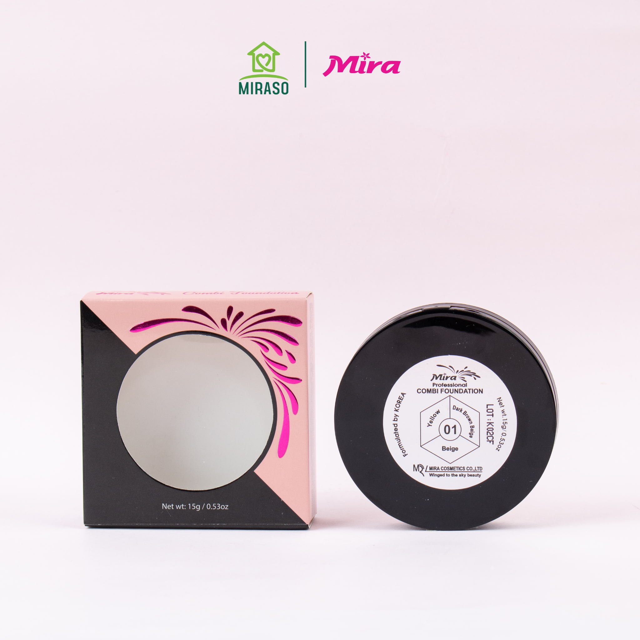 [B788] MIRA COMBI FOUNDATION - KEM CHE KHUYẾT ĐIỂM & TẠO ĐIỂM NHẤN 3 MÀU