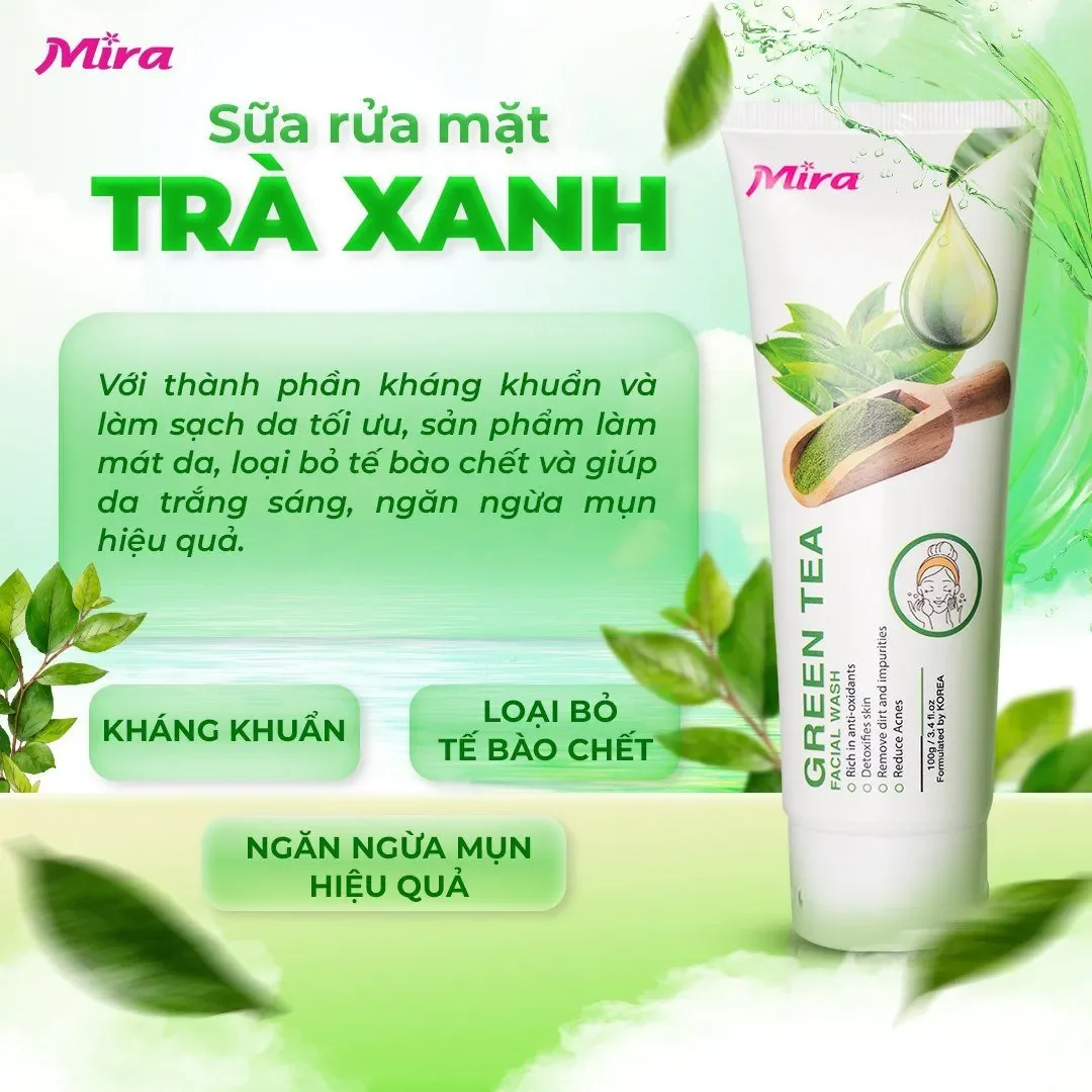 Sữa Rửa Mặt Chiết Xuất Trà Xanh