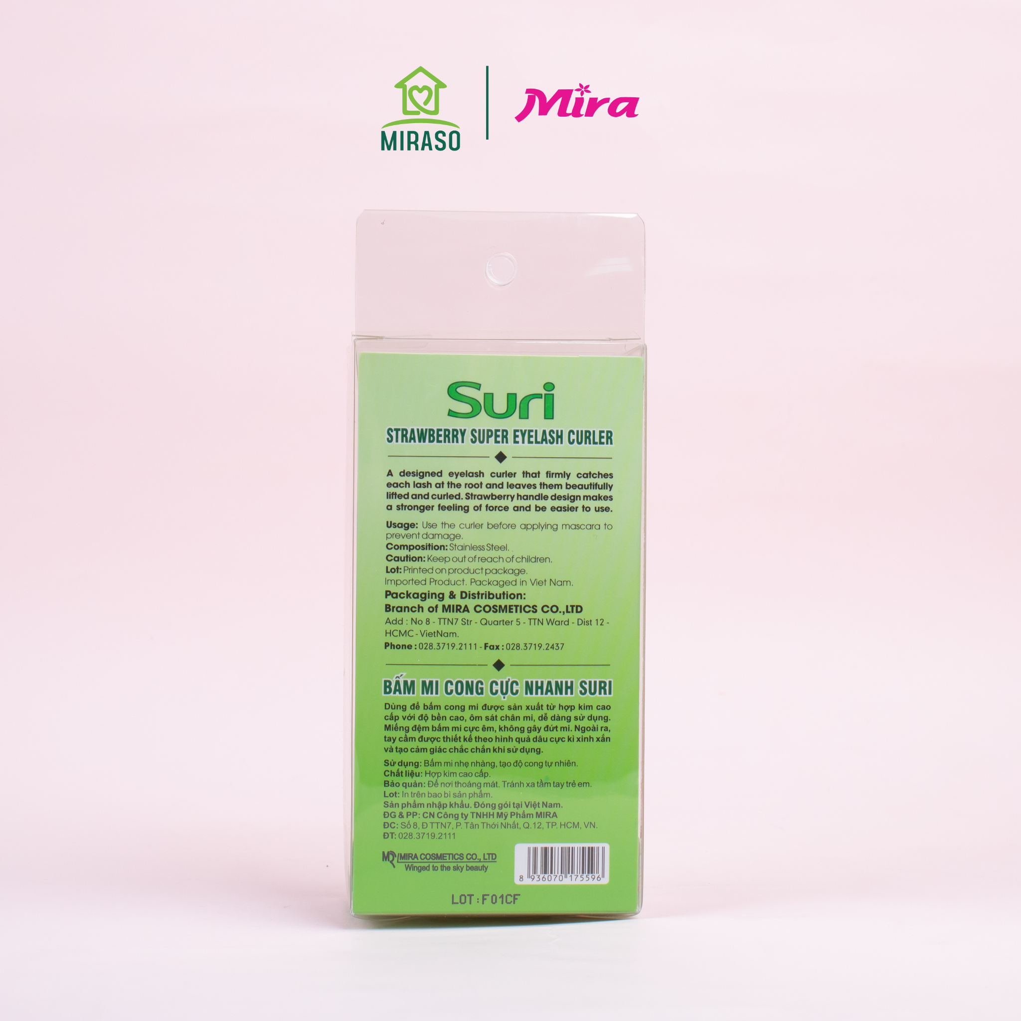 Bấm Mi Cong Cực Nhanh Suri Trái dâu E500